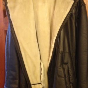Womens Leather Jacket XL Brown